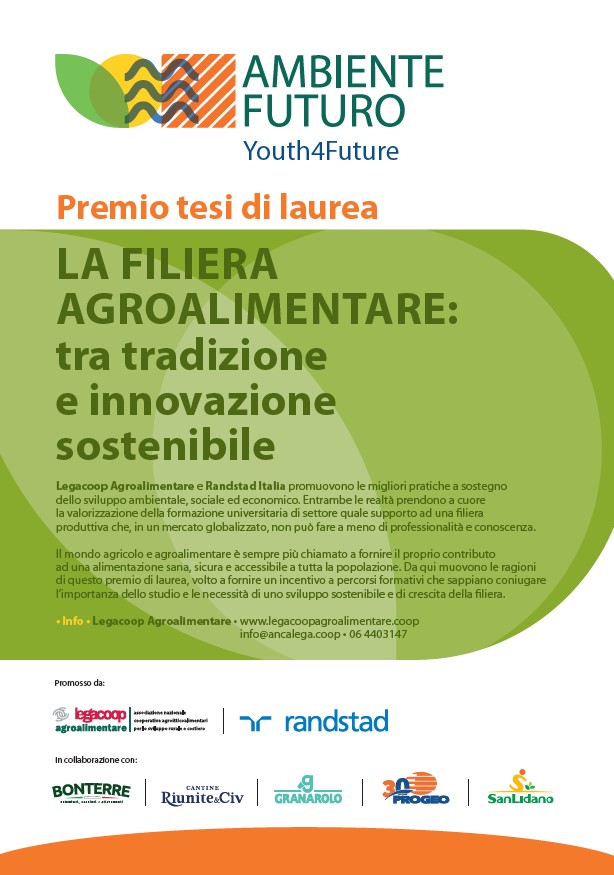 Premio tesi di laurea "LA FILIERA AGROALIMENTARE: tra tradizione e innovazione sostenibile"